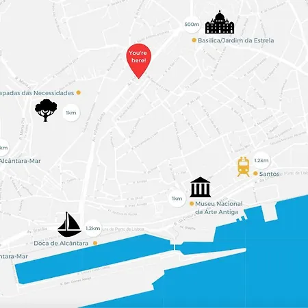 Estrela Modern Flat @ Infante Santo リスボン